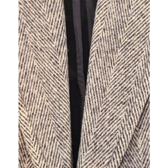 Vintage Noble Fashions Herringbone Jacket Women LG Double Breasted Wool Blend - Picture 11 of 14